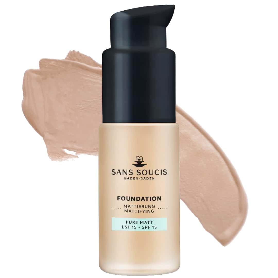 Sans Soucis Foundation Pure Matt SPF 15 Nr:20 Natural Beige