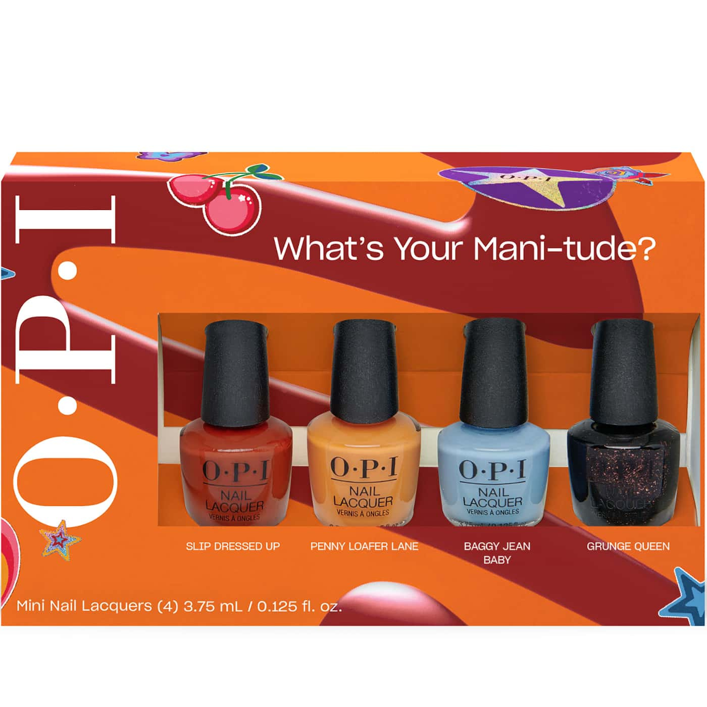 OPI What’s Your Mani-tude? 4-pack Mini nagellack | set med trendiga färger för vardag, resa och present
