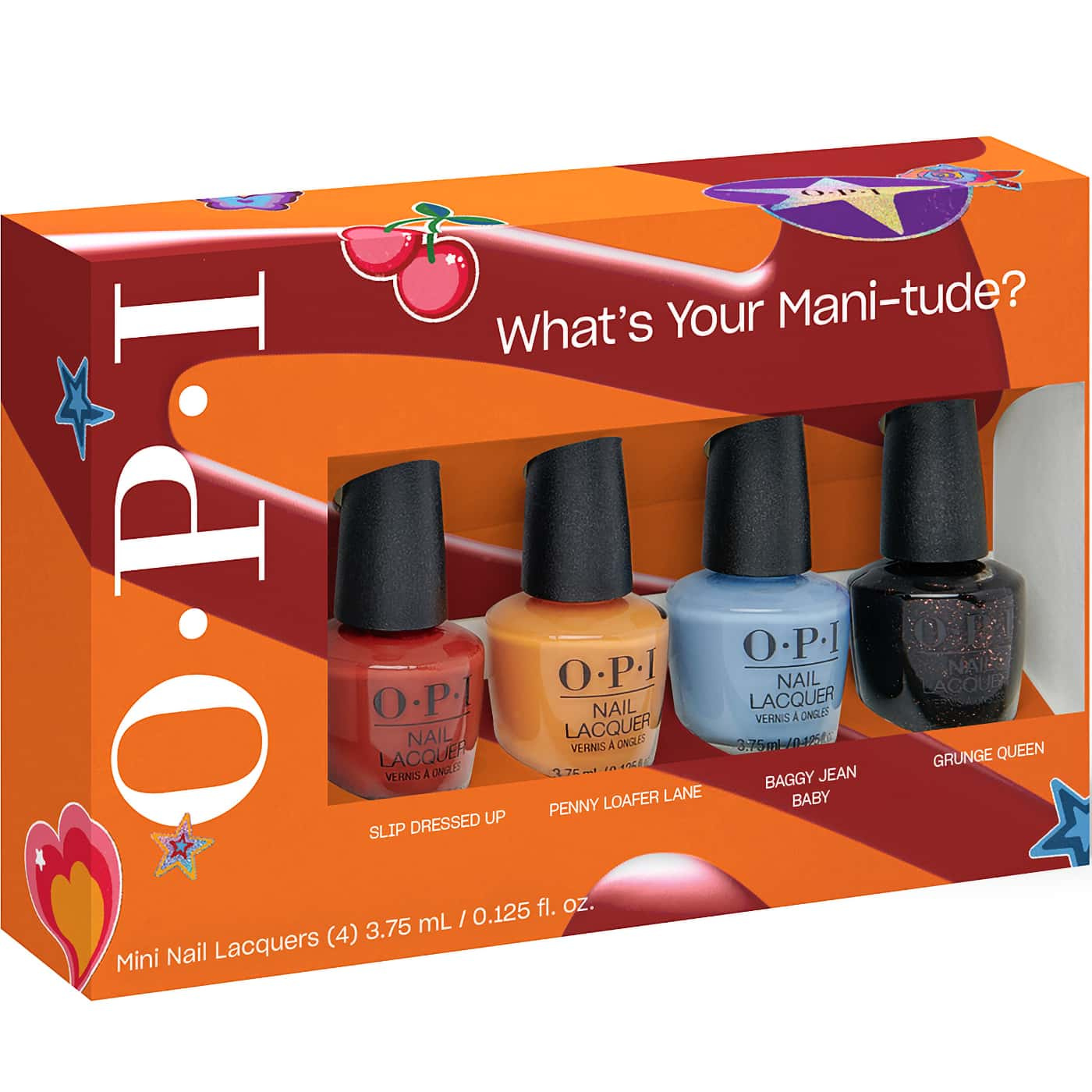 OPI What’s Your Mani-tude? 4-pack Mini nagellack | set med trendiga färger för vardag, resa och present