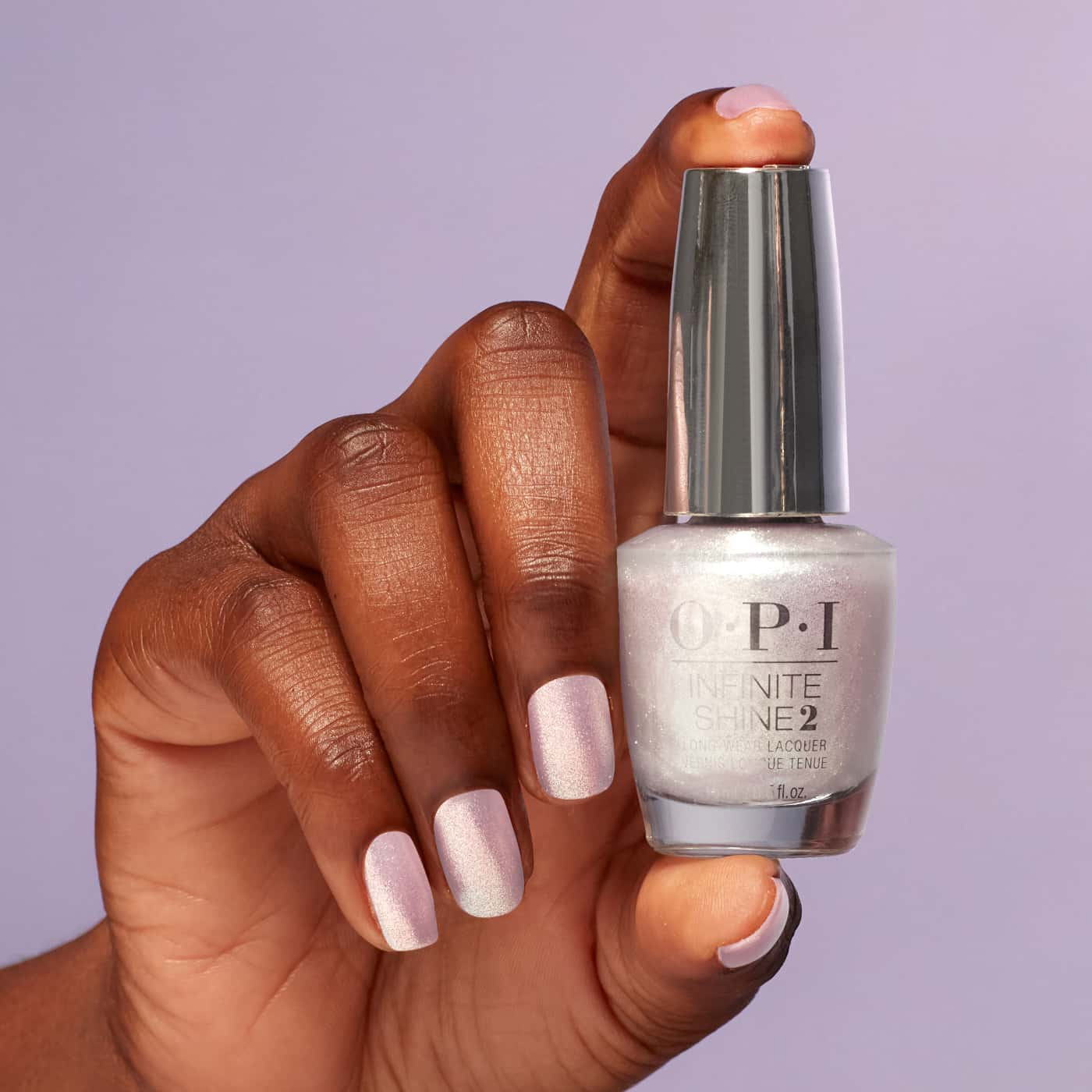 OPI Infinite Shine Glitter Mogul | Klar Lack med Ljust Guldskimmer