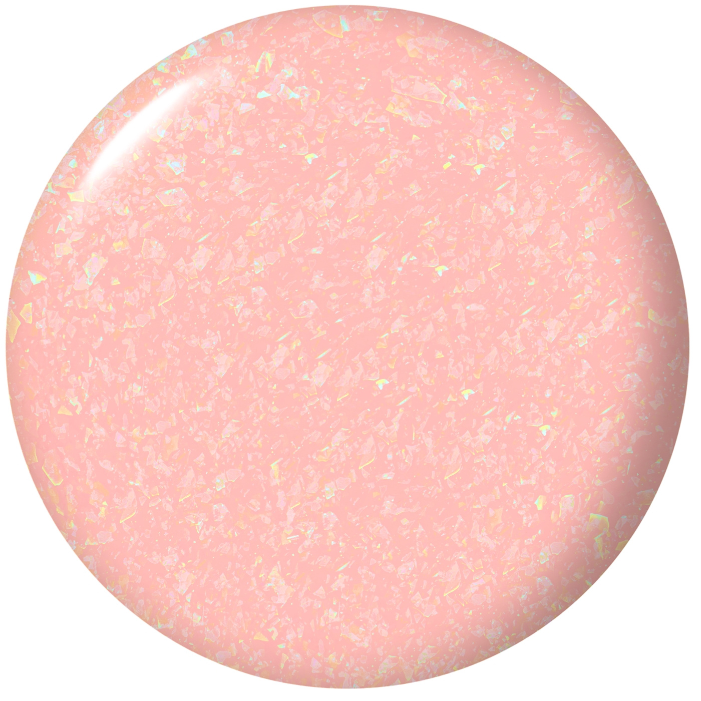 OPI IS Suzi''s Pedicure Throne - Persikorosa nagellack med gyllene glitter för en lyxig och lekfull manikyr