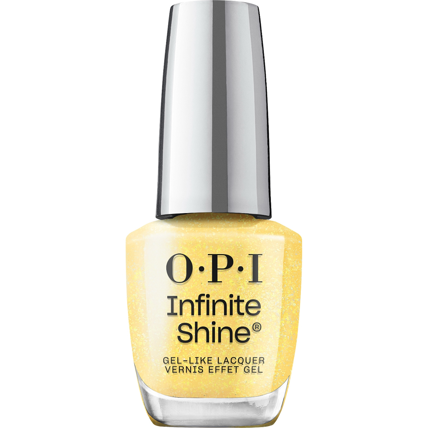 OPI IS Slay Hello to Yellow - Gult nagellack med guldskimmer för en livfull och varm manikyr