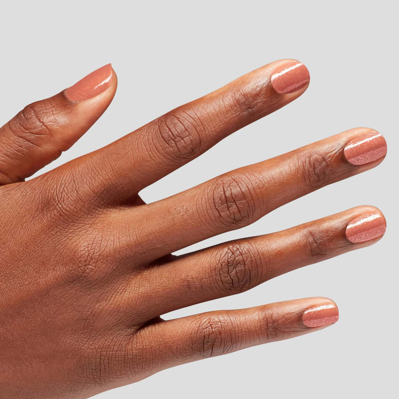 OPI Infinite Shine Knee High Stock-blings nagellack | Varm aprikos med silverglitter & mjuk finish