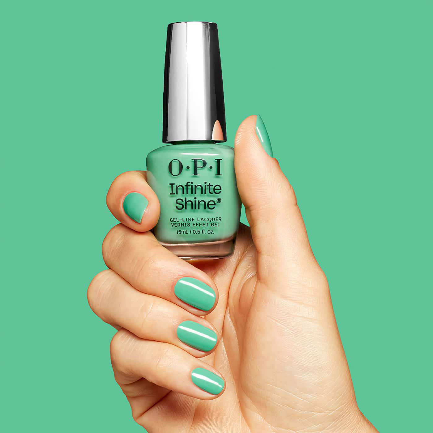 grön opi infinite shine big apple green nagellack med cremefinish