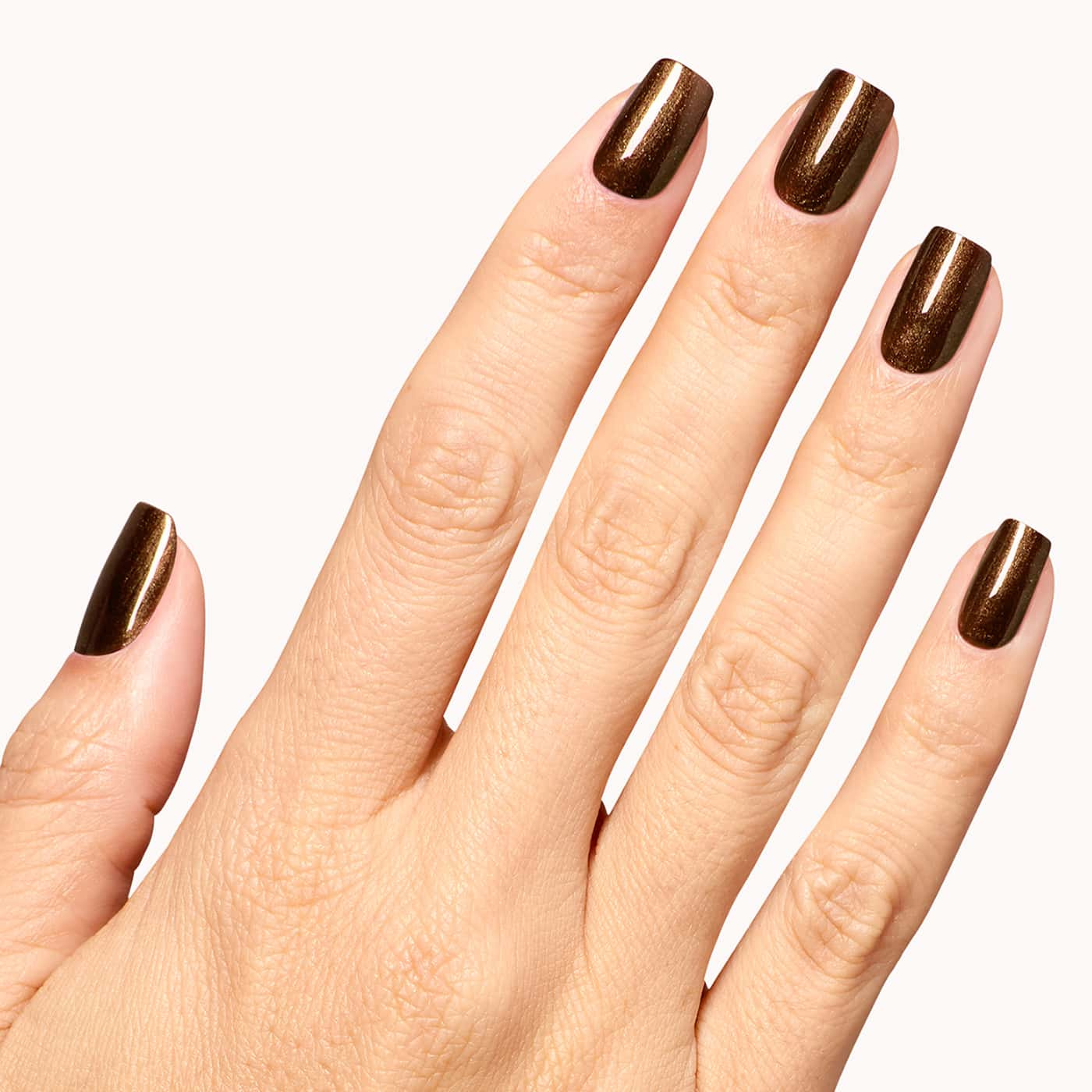 espressobrunt opi infinite shine espresso your style nagellack med metallic finish