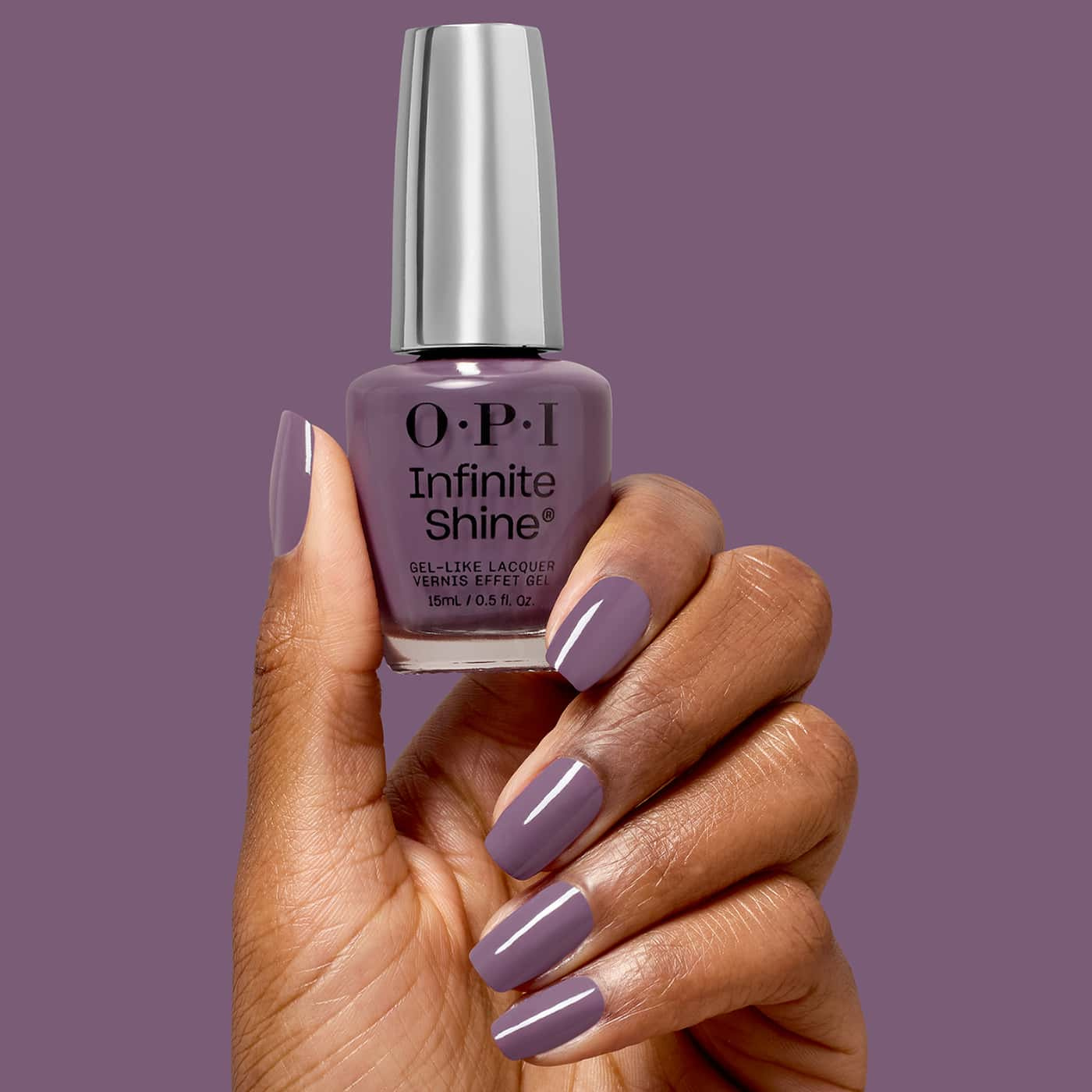 dämpat lavendellila opi infinite shine reign or shine nagellack med cremefinish