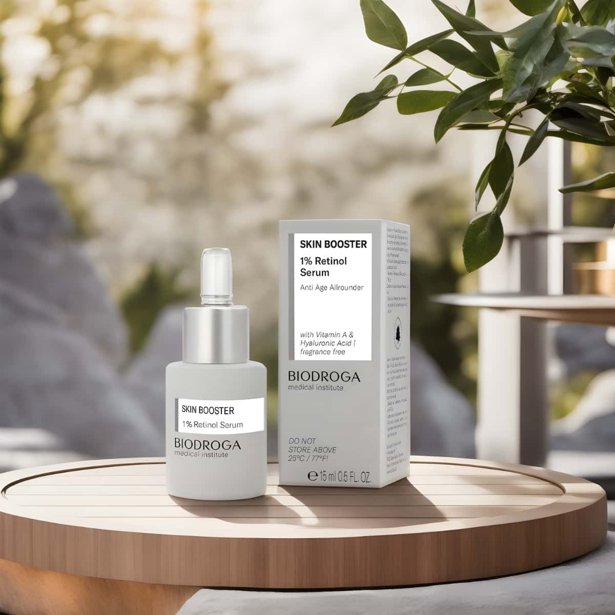 Biodroga Power Serum med Retinol (Vitamin A), anti-aging, främjar hudcellsförnyelse.