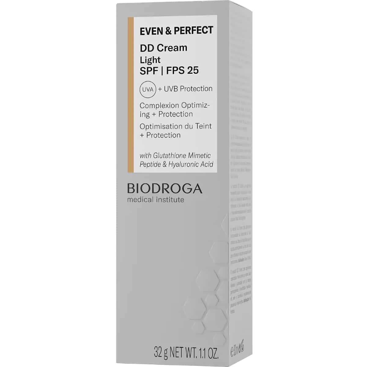 Biodroga-Even-Perfect-DD-Cream-SPF25-Light-Dark | Innovativ Hudvård med Färganpassning, Skydd mot UV-strålar 