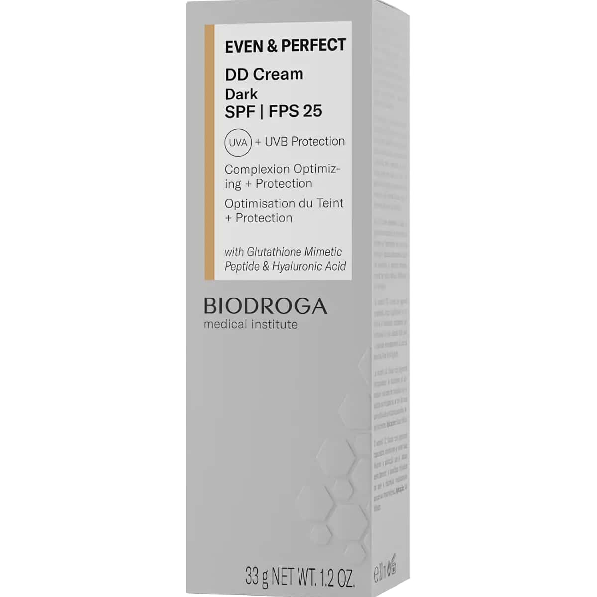 Biodroga-Even-Perfect-DD-Cream-SPF25-Light-Dark | Innovativ Hudvård med Färganpassning, Skydd mot UV-strålar 