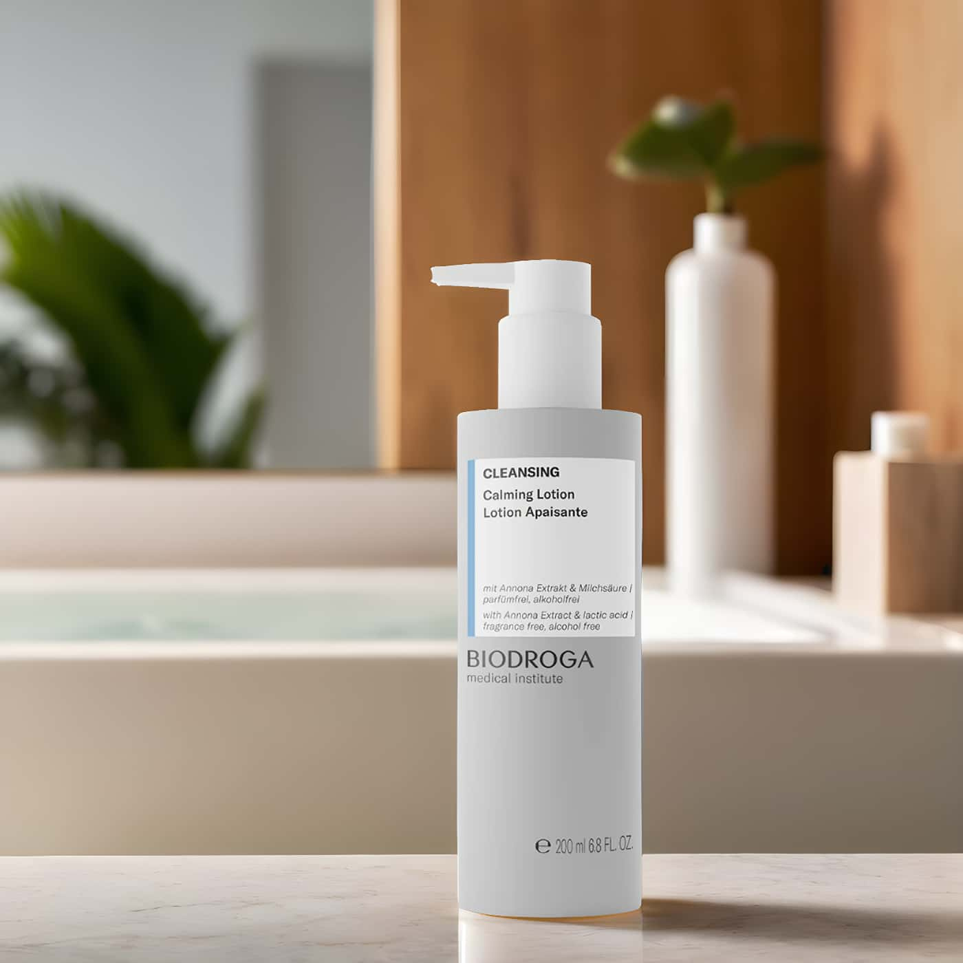 Biodroga Calming Lotion - Ansiktsvatten med panthenol och hyaluronsyra som lugnar, återfuktar och stärker känslig hud