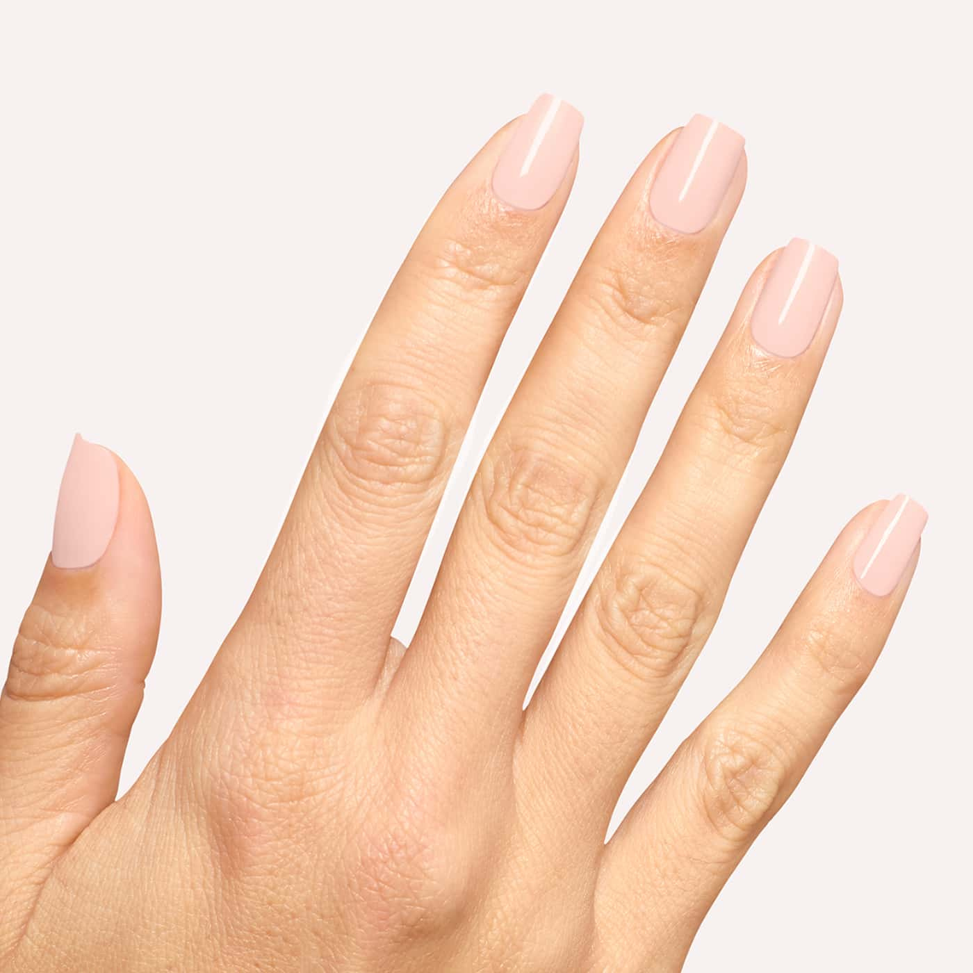 opi most requested mod about you pastel nagellack i mycket ljus mjölkig pastellrosa med krämig, glansfull och jämn finish
