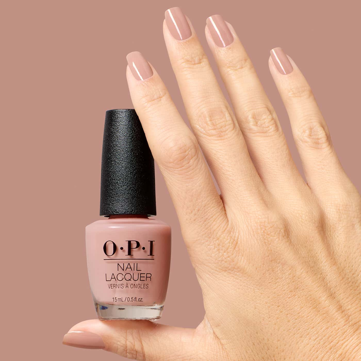 opi most requested france-y seeing you here nagellack i dämpad rosénude med mauveton och krämig, högglansig finish på nageln