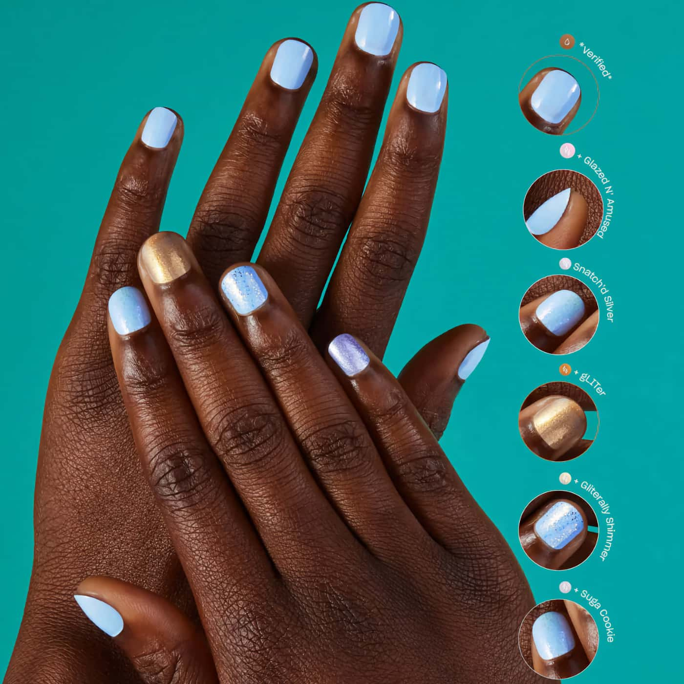 Ljusblå OPI Kräm Nagellack | Klassisk Ren Look | Verified Kollektion