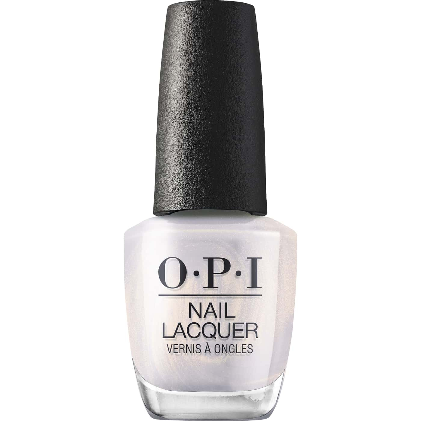 OPI Welcome to Your Whirl - Vit skimrande nagellack med pärlemorreflektioner för en stilren och modern manikyr