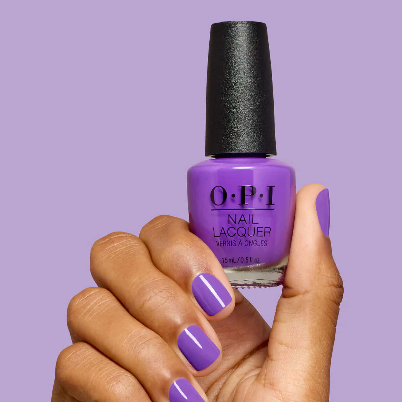 opi trip to the brite side glowin on vacay lila nagellack med krämig finish och klar violett underton