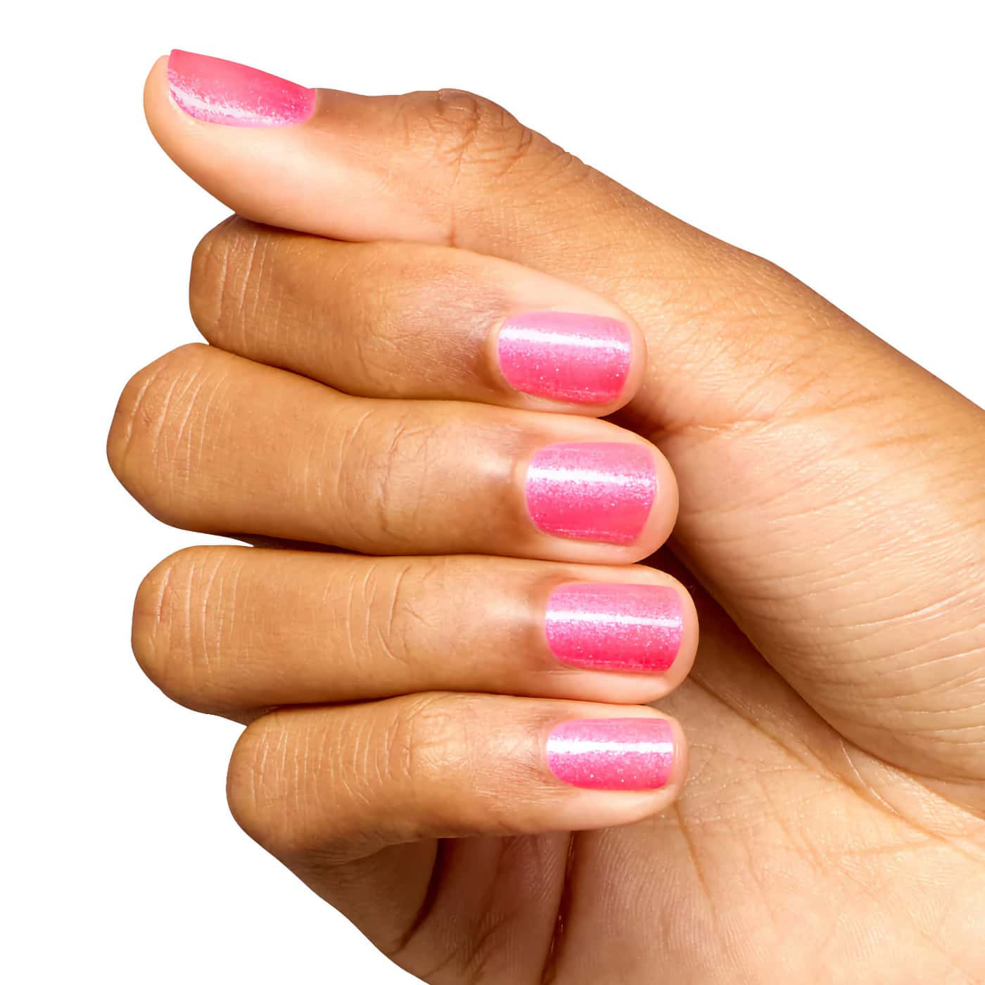 opi trip to the brite side dopa-mani neonrosa nagellack med silver shimmer och gloweffekt